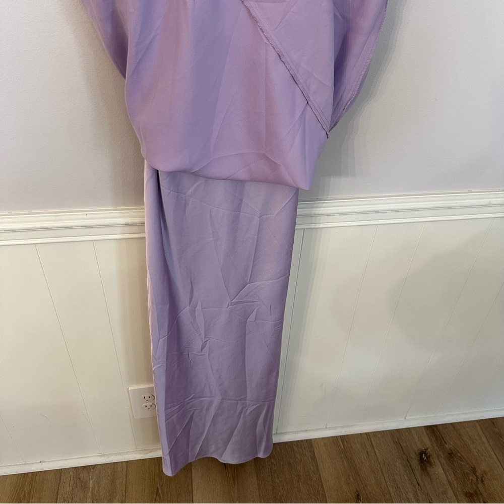 Show Me Your MuMu Women’s Bella Maxi Dress in Lavender Luxe Satin Sz M NWOT - Picture 8 of 11